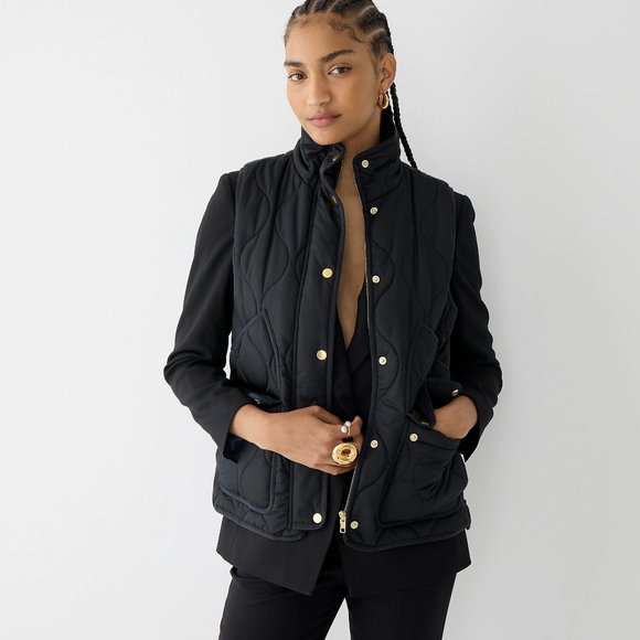 J. Crew Jackets & Blazers - J.Crew Quilted Excursion Down Vest in Black XSmall New Womens Jacket Coat